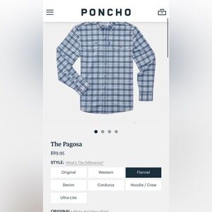 Poncho “The Pagosa” Flannel